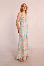 Load image into Gallery viewer, Faux Wrap Maxi Dress Turquoise Jazz
