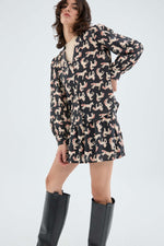Load image into Gallery viewer, Horse Print Blouse in Black
