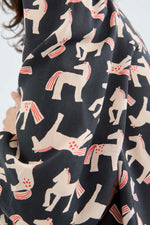 Load image into Gallery viewer, Horse Print Blouse in Black
