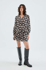 Load image into Gallery viewer, Horse Print Blouse in Black
