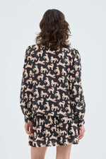 Load image into Gallery viewer, Horse Print Blouse in Black
