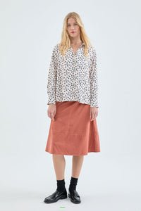 Heart Print Blouse in Cream