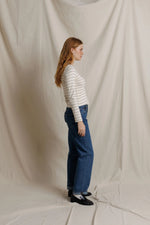 Load image into Gallery viewer, Lisa Long Sleeve Stripe Top in Natural/Black
