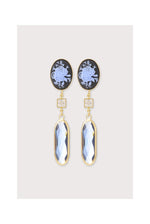 Load image into Gallery viewer, Cameo Earrings in Blue
