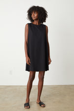 Load image into Gallery viewer, Laine Sleeveless Tank Dress in Black
