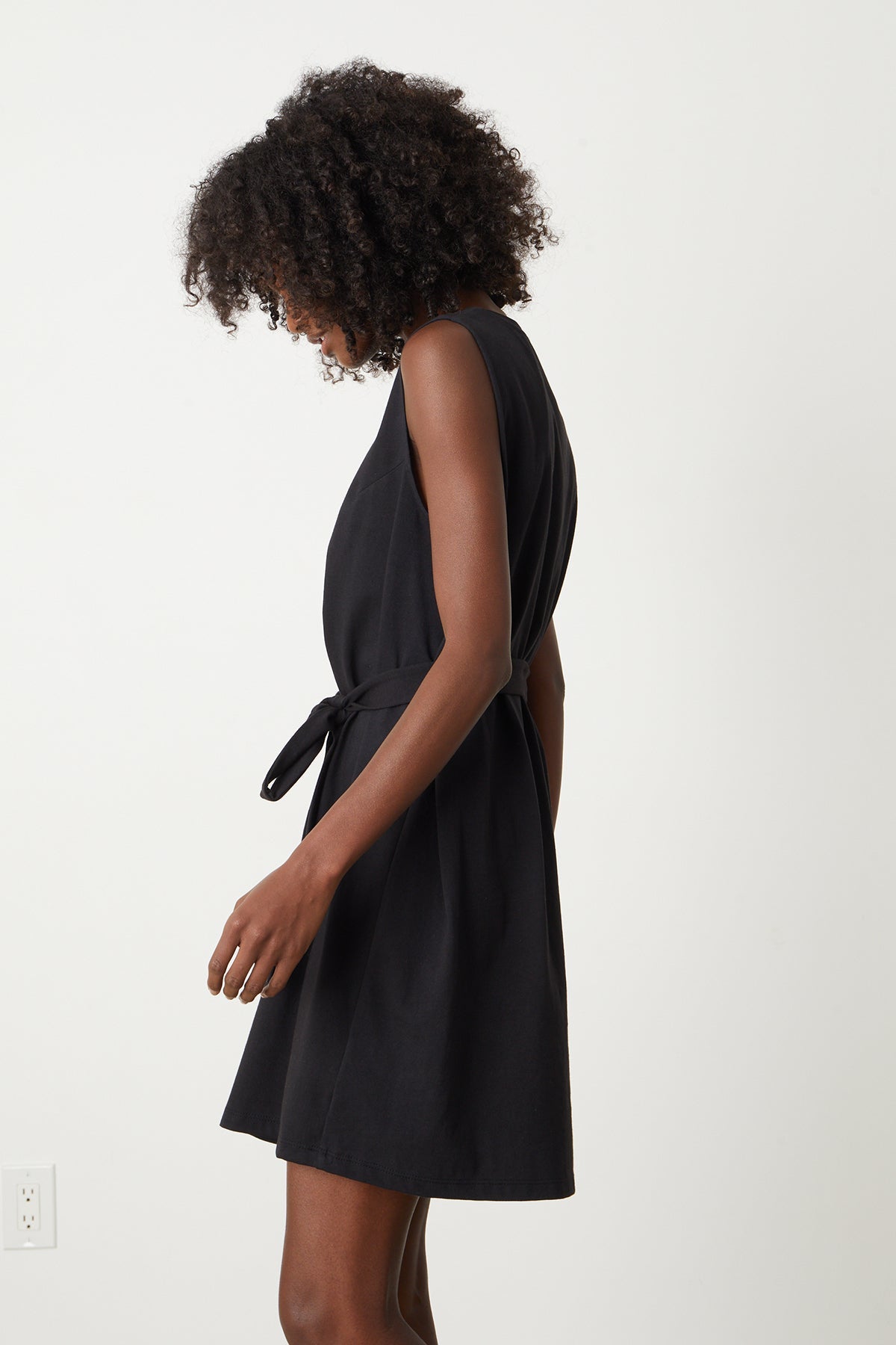 Laine Sleeveless Tank Dress in Black