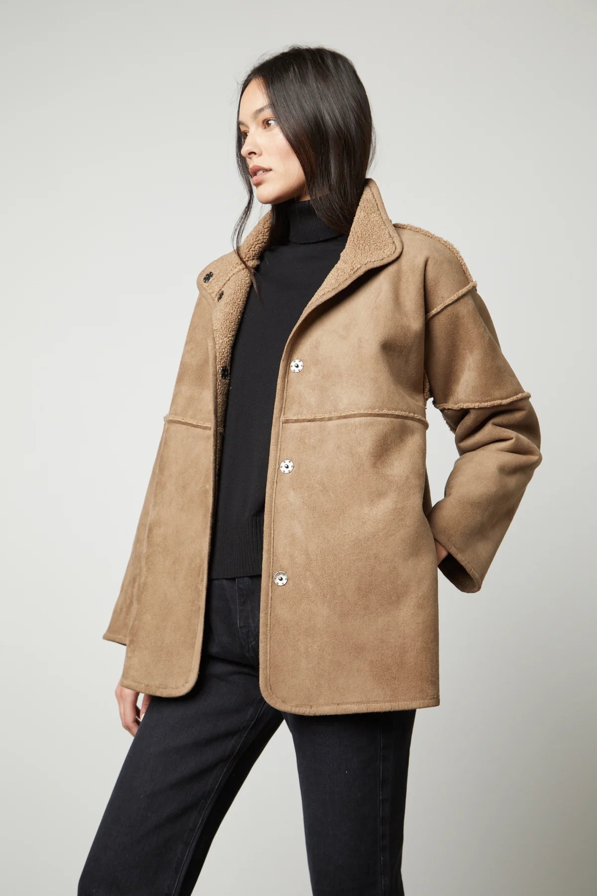 Albany Reversible Jacket in Cafe
