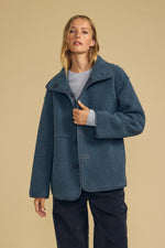 Load image into Gallery viewer, Shona Reversible Suede/Sherpa Jacket in Coal Dust
