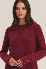 Load image into Gallery viewer, Maisie Crew Neck Sweater in Mulberry
