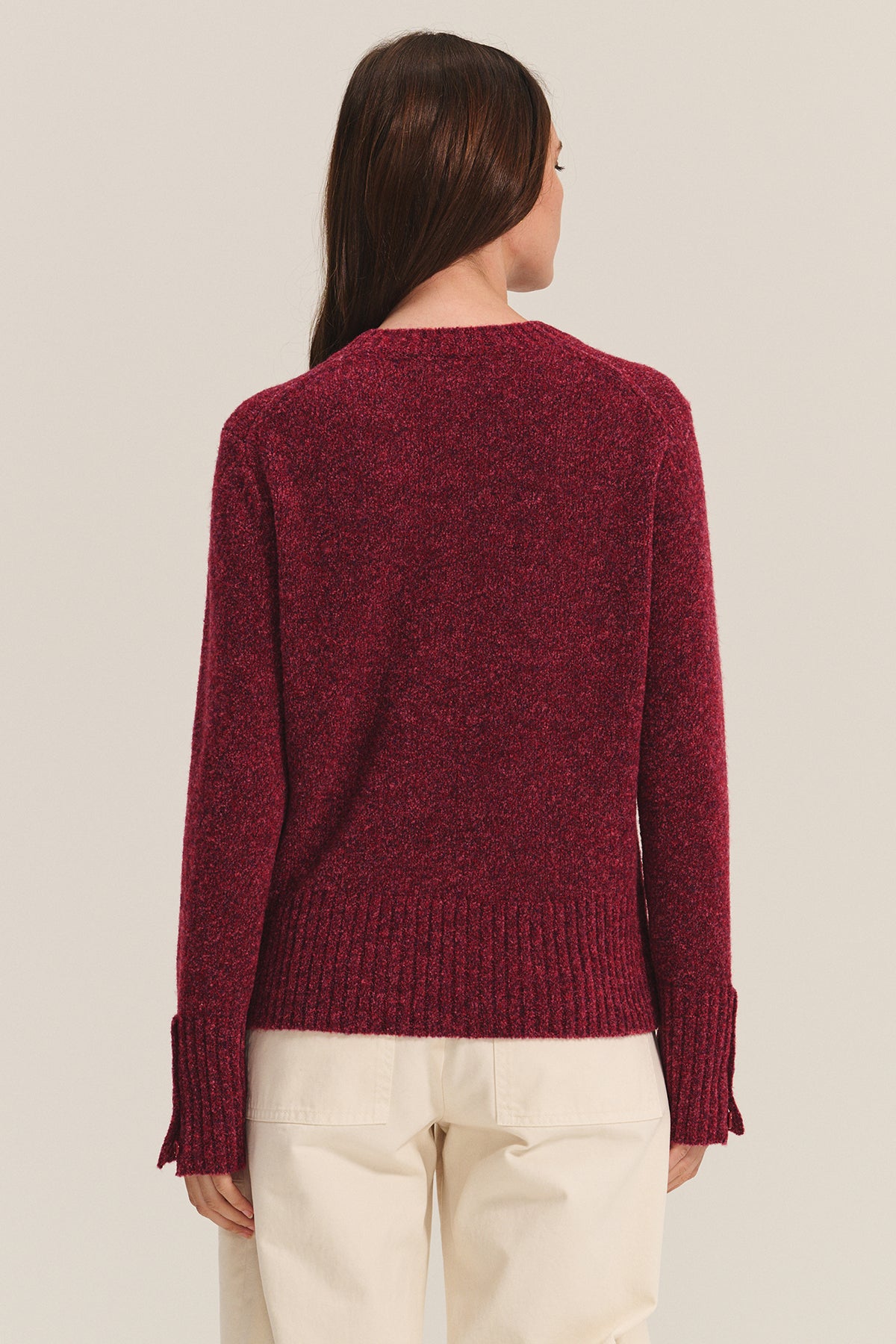 Maisie Crew Neck Sweater in Mulberry