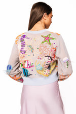 Load image into Gallery viewer, Under The Sea Cardigan in Light Blue
