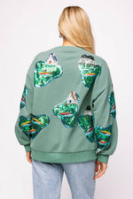 Load image into Gallery viewer, Lake House Sweatshirt in Moss

