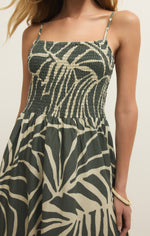 Load image into Gallery viewer, Bayside Tova Palm Maxi Dress in Tea Leaf
