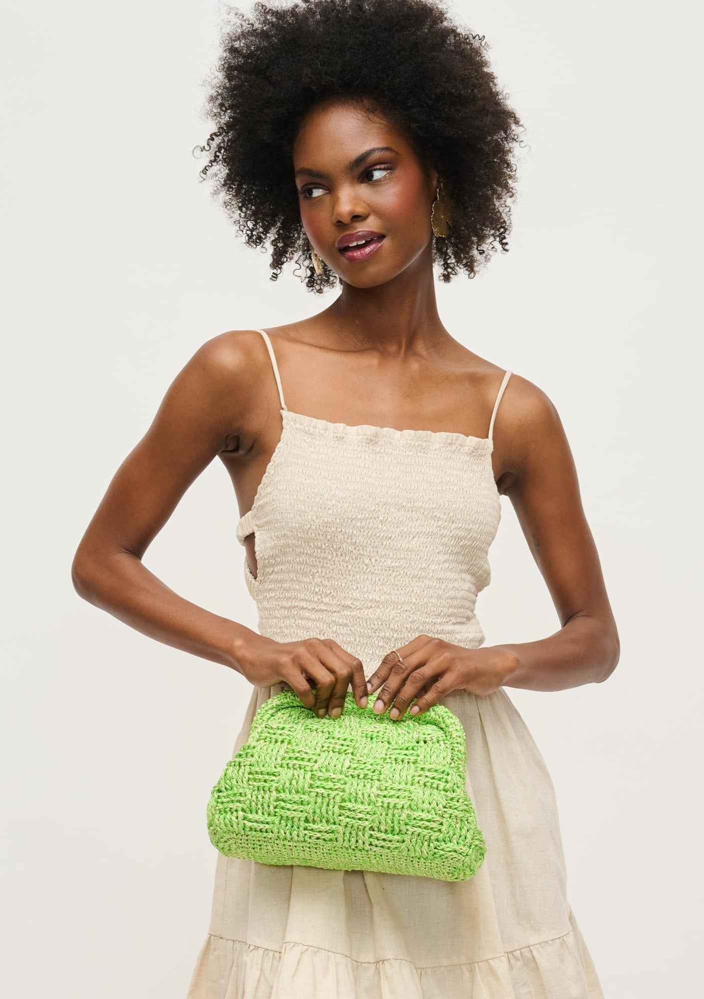 Annie Clutch in Lime