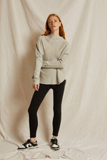 Load image into Gallery viewer, Morrison Mock Neck Sweatshirt in Heather Grey
