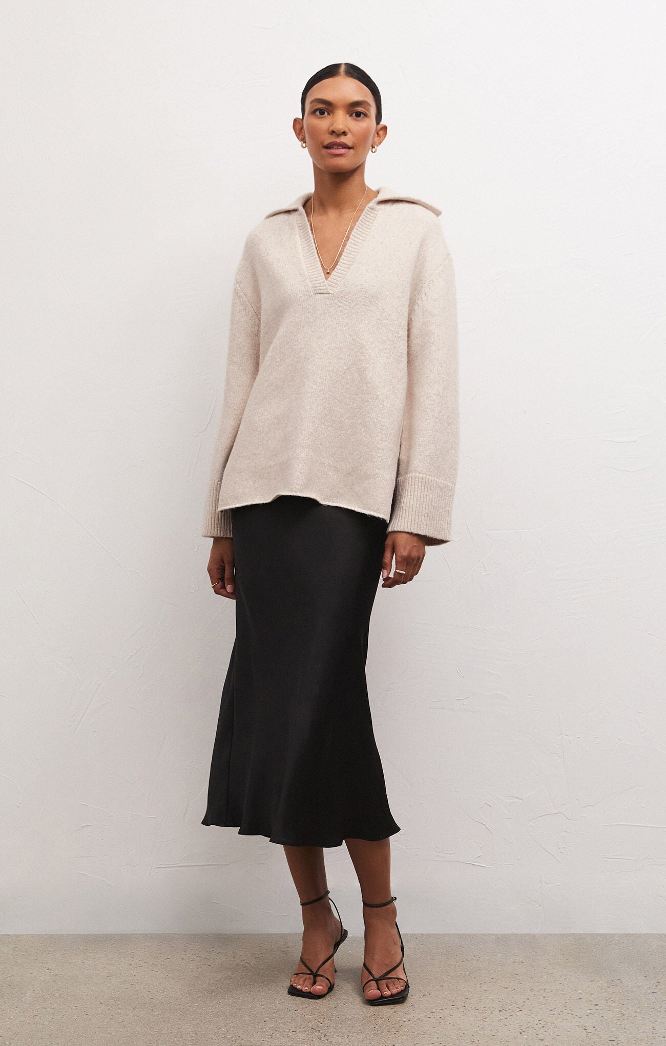 Ember Sweater in Light Oatmeal Heather
