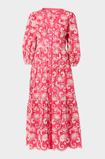 Load image into Gallery viewer, Sicily Dress in Raspberry/Ivory
