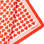 Load image into Gallery viewer, Olivia Square Scarf in Heart Print
