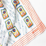Load image into Gallery viewer, Olivia Square Scarf in Sardine Print
