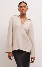 Load image into Gallery viewer, Ember Sweater in Light Oatmeal Heather
