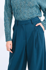 Load image into Gallery viewer, Wide Leg Trouser in Duck Blue
