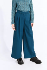Load image into Gallery viewer, Wide Leg Trouser in Duck Blue
