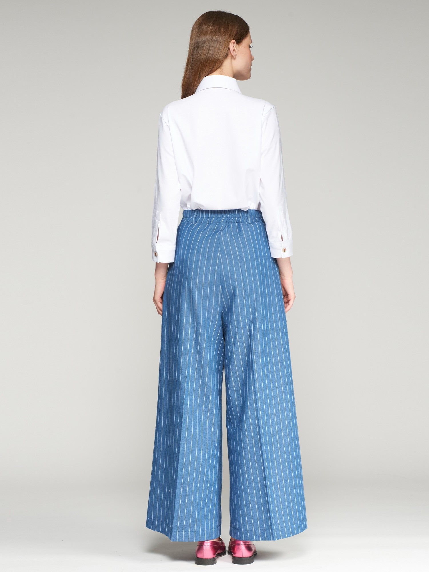 Palazzo Trouser in Diplomatico Denim