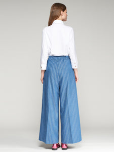 Palazzo Trouser in Diplomatico Denim