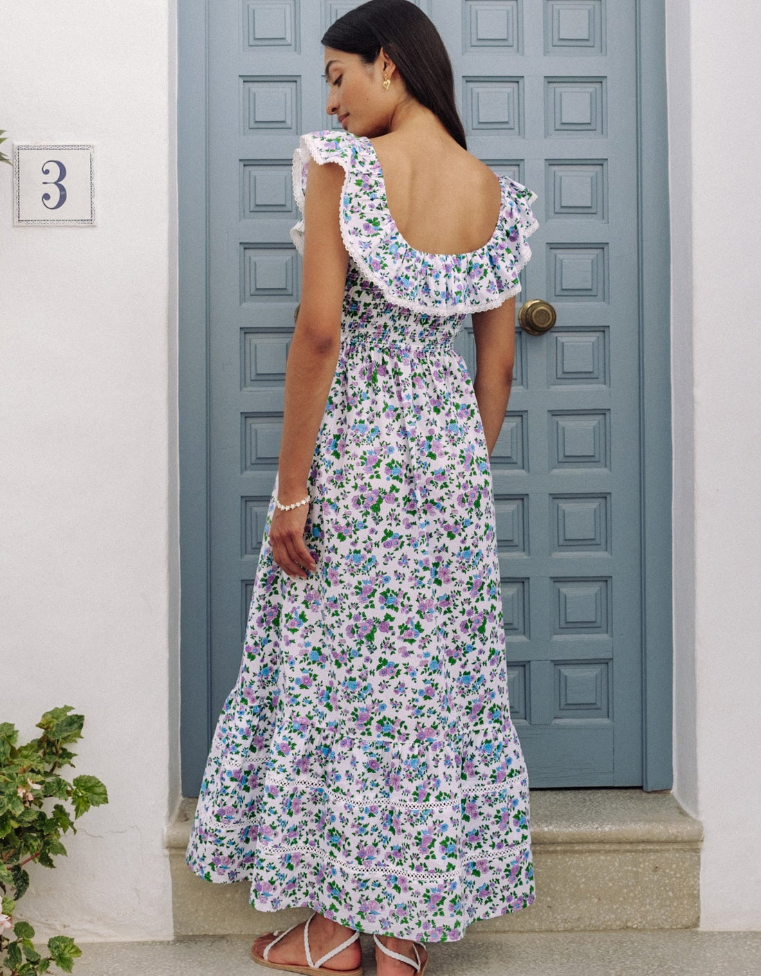 Susie Dress in Lavender Ditsy