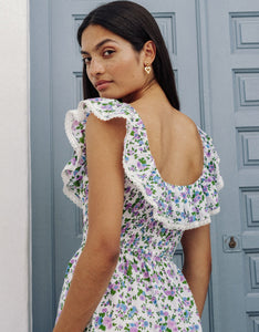 Susie Dress in Lavender Ditsy