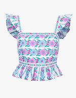 Load image into Gallery viewer, Freya Top in Orchid Border

