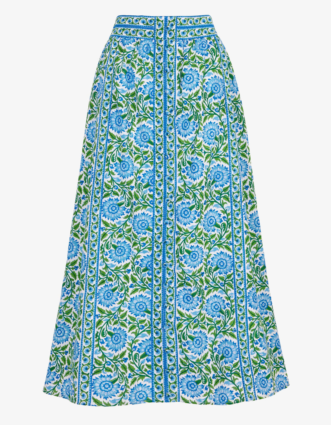 Freya Skirt in Peacock Border