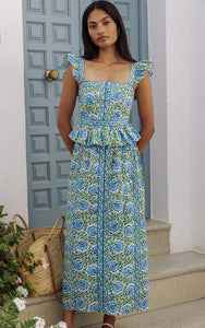 Freya Skirt in Peacock Border