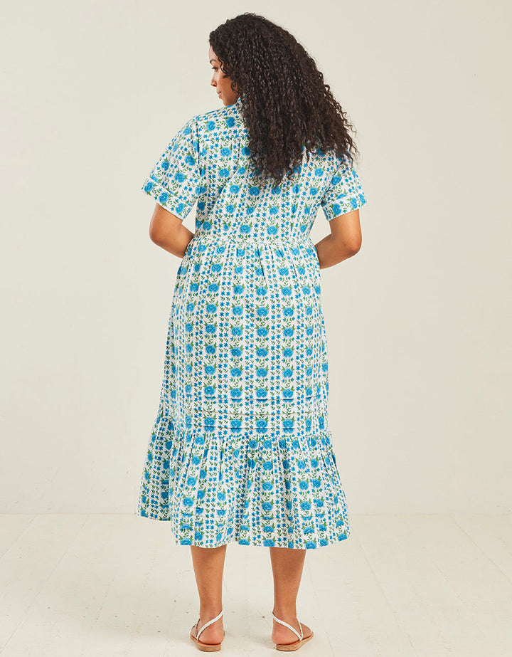 Maddy Dress in Vintage Border