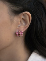 Load image into Gallery viewer, Pink Orchid Stud Earrings
