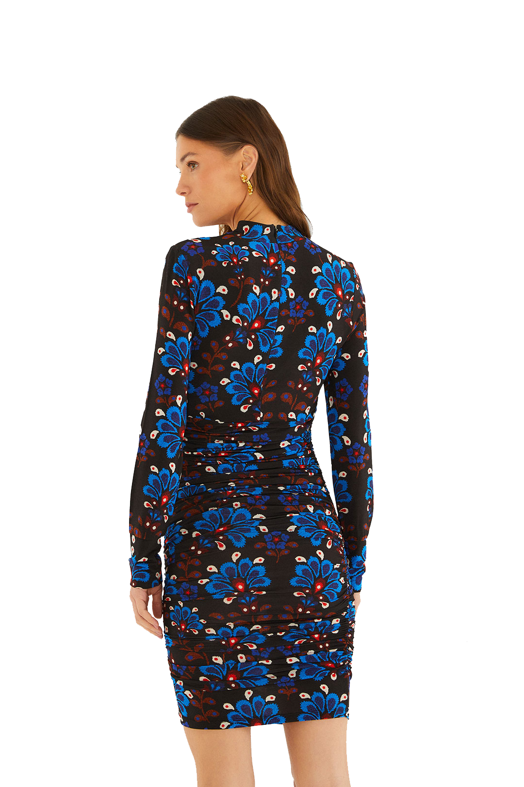 Latina Scarf Jersey Mini Dress in Black