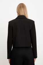 Load image into Gallery viewer, Anya Cropped Blazer in Black
