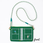 Load image into Gallery viewer, Leila Tennis Seed Bead Clutch With Strap
