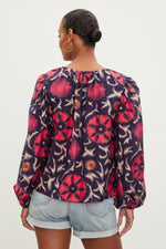 Load image into Gallery viewer, Fraser Long Sleeve Boho Top in Twilight
