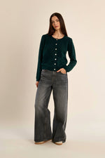 Load image into Gallery viewer, Soft Knit Cardigan in Forest Green
