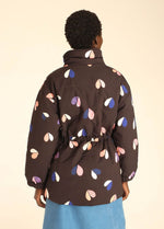 Load image into Gallery viewer, Quilted Hearts Jacket in Black
