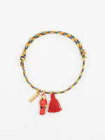 Load image into Gallery viewer, Red Parrot Pomppom Charms Bracelet
