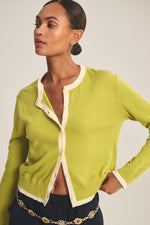 Load image into Gallery viewer, Saylor Cardigan Sweater in Lime
