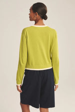 Load image into Gallery viewer, Saylor Cardigan Sweater in Lime
