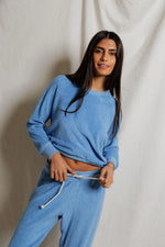 Load image into Gallery viewer, Saylor Loop Terry Sweatshirt in Pacific Blue
