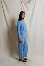 Load image into Gallery viewer, Saylor Loop Terry Sweatshirt in Pacific Blue
