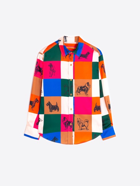 Donia Shirt in Dog Print