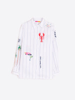 Load image into Gallery viewer, Ginger Shirt in Poplin Stripe with Embroidery
