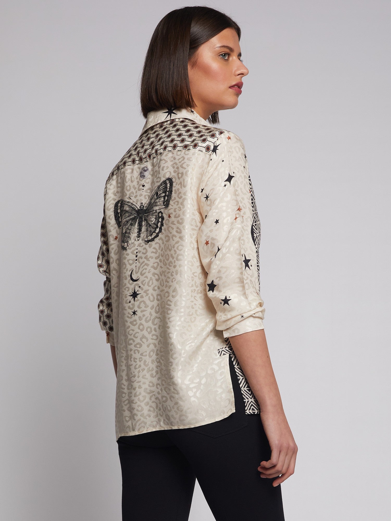 Irina Shirt in Patchwork Print