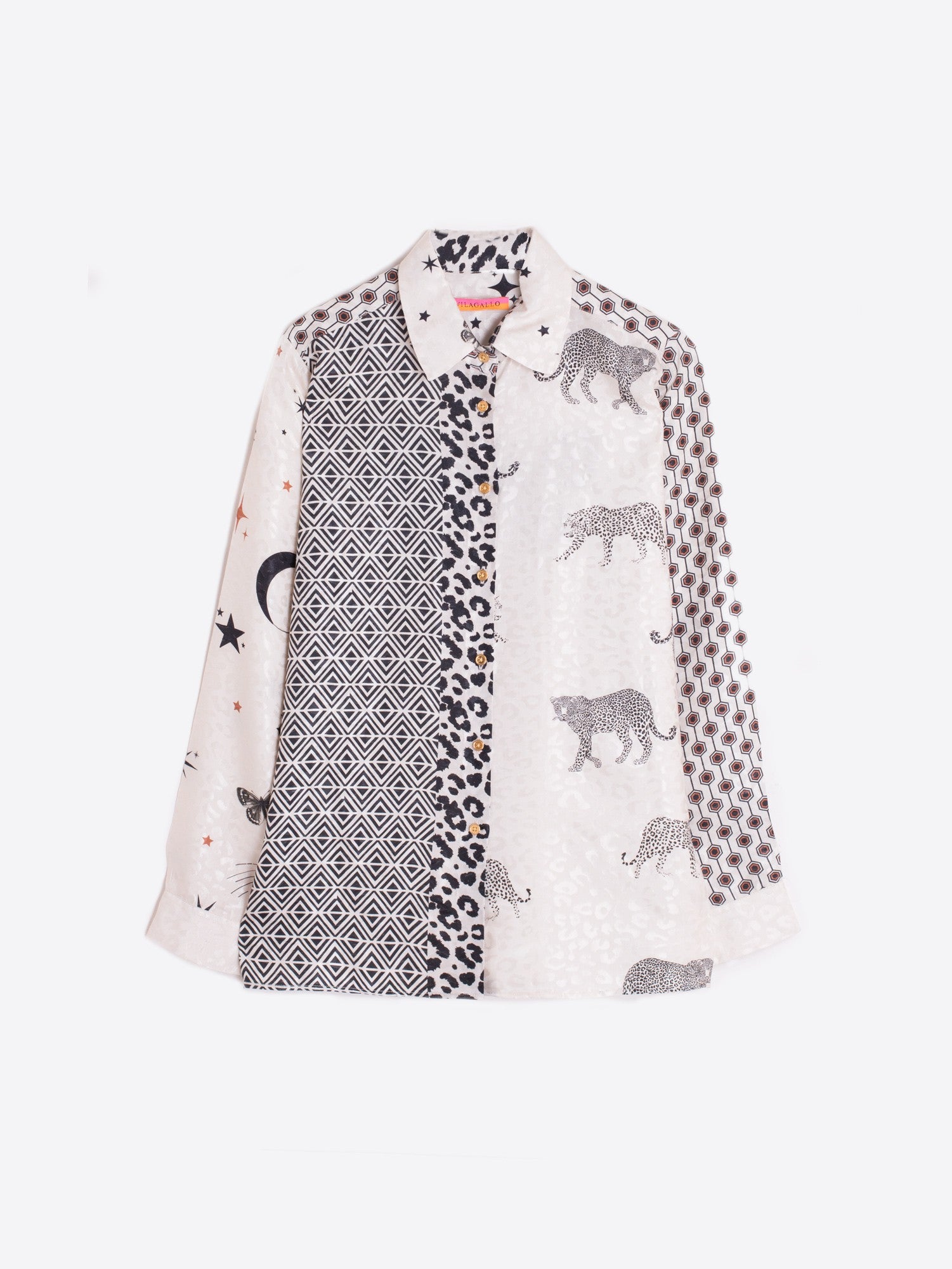 Irina Shirt in Patchwork Print